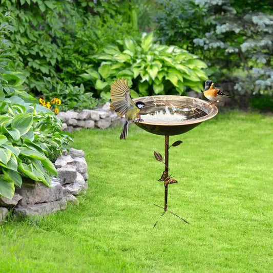Bird Bath, Outside Vintage Iron Bird Feeder