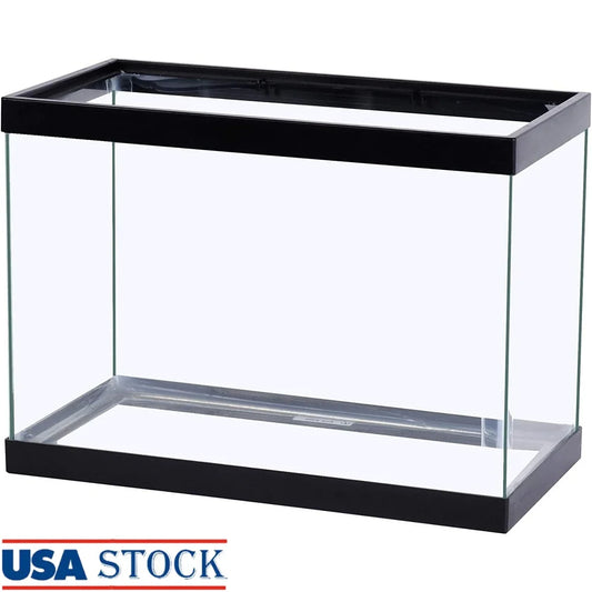 Rectangular Glass Aquarium 5.5 Gallon Fish Tank
