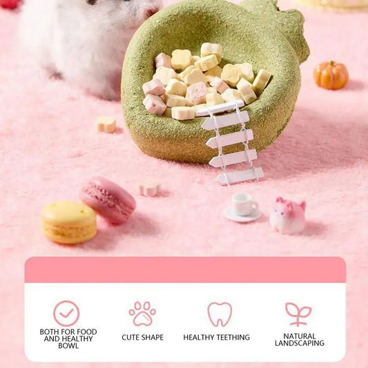 Chinchilla Chew Toys, Teething Toys Edible Food Bowl
