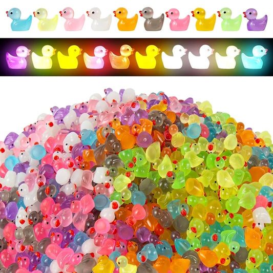 1000Pcs Luminous Mini Resin Duck