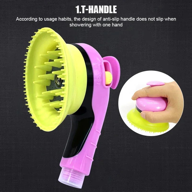 Pet Combing Massage Shower Head Bath Brush