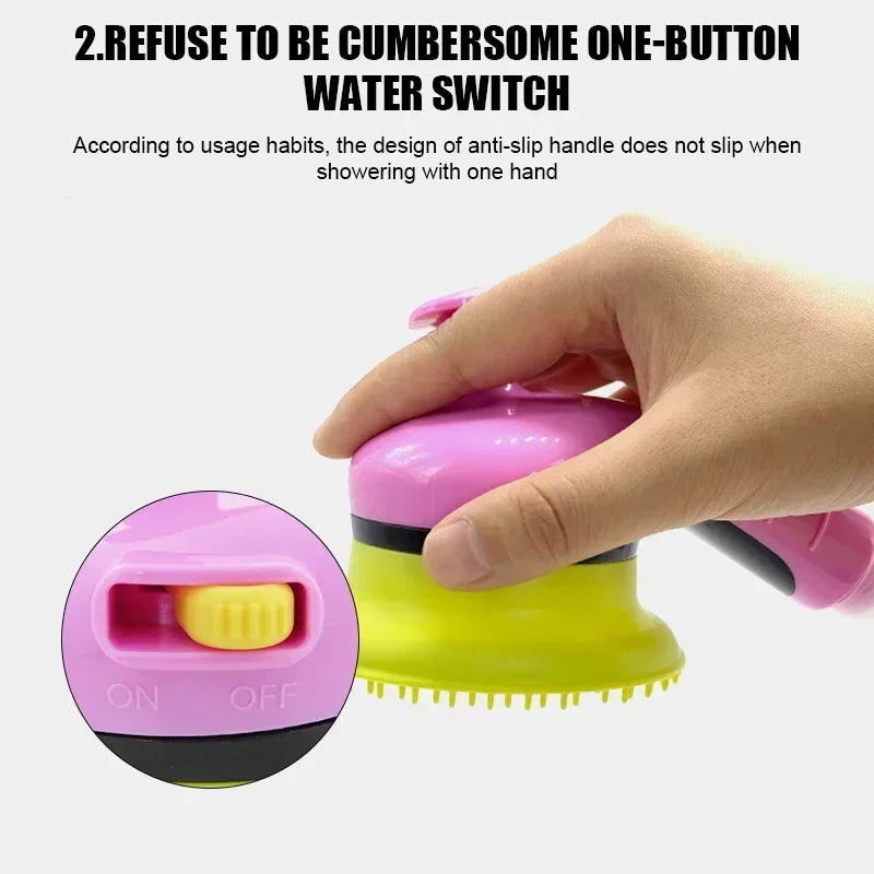 Pet Combing Massage Shower Head Bath Brush