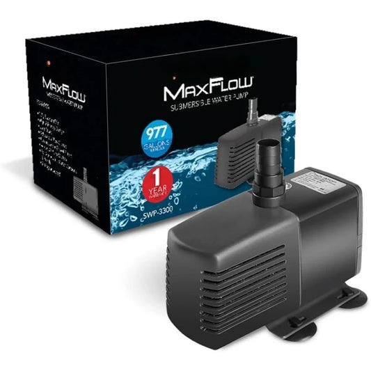 Submersible Aquarium Pump Adjustable Flow, for Fish Tanks, sumps and Statuary,