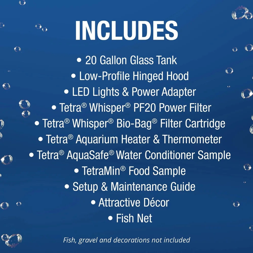 20 Gallon Complete Tropical Fish Tank Kit