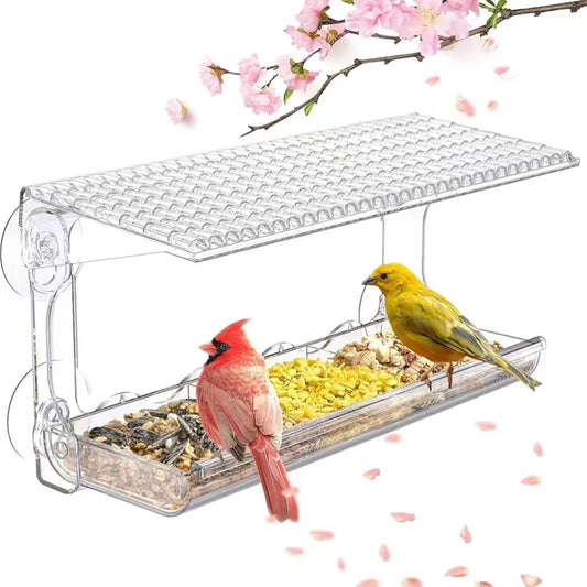Window Mounted Bird Feeder with Strong Suction Cups