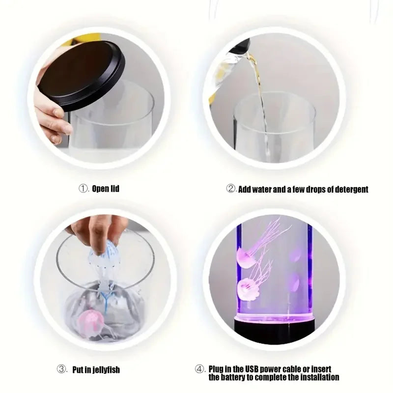 Jellyfish Lava Lamp Aquarium 7Colors LED