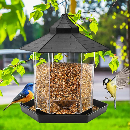 Wild Bird Hangable Feeder Outdoor Container With Rope