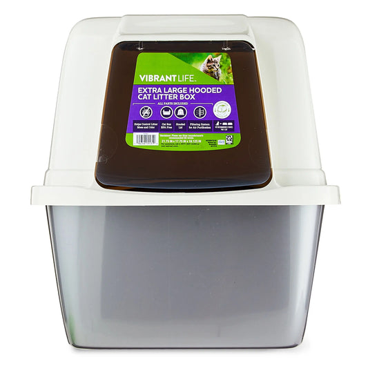 Extra Large Hooded Cat Litter Box.  Air Purifying.