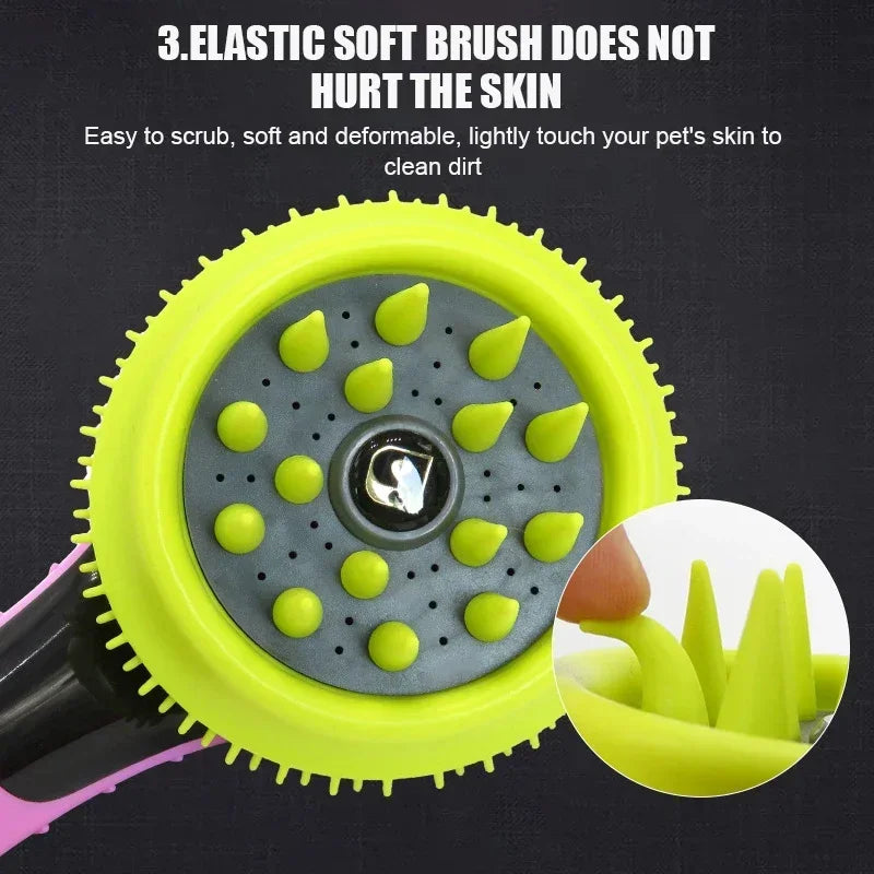 Pet Combing Massage Shower Head Bath Brush