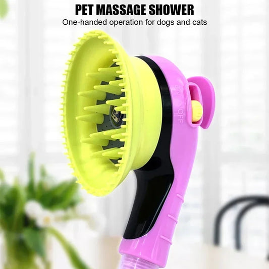 Pet Combing Massage Shower Head Bath Brush