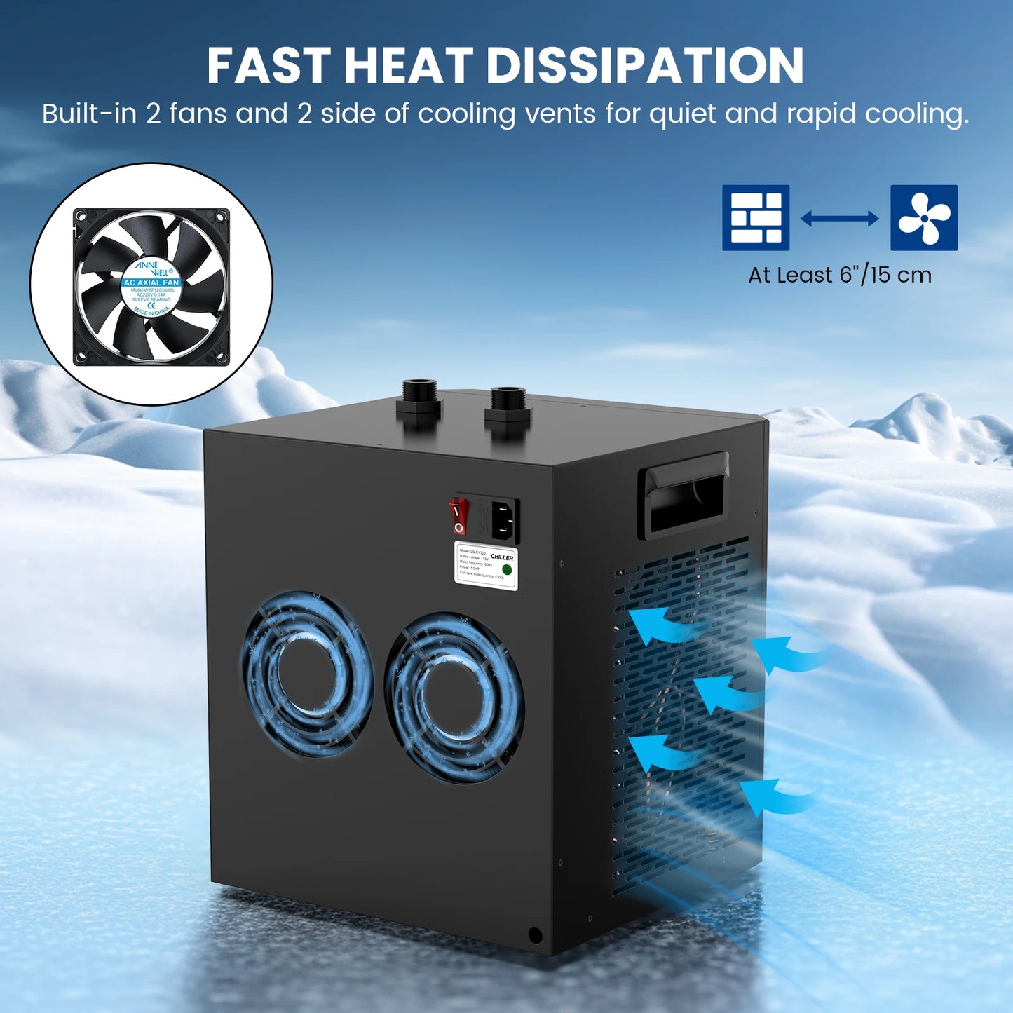 Aquarium Chiller for Fish Tank - 1/3HP Water Chiller