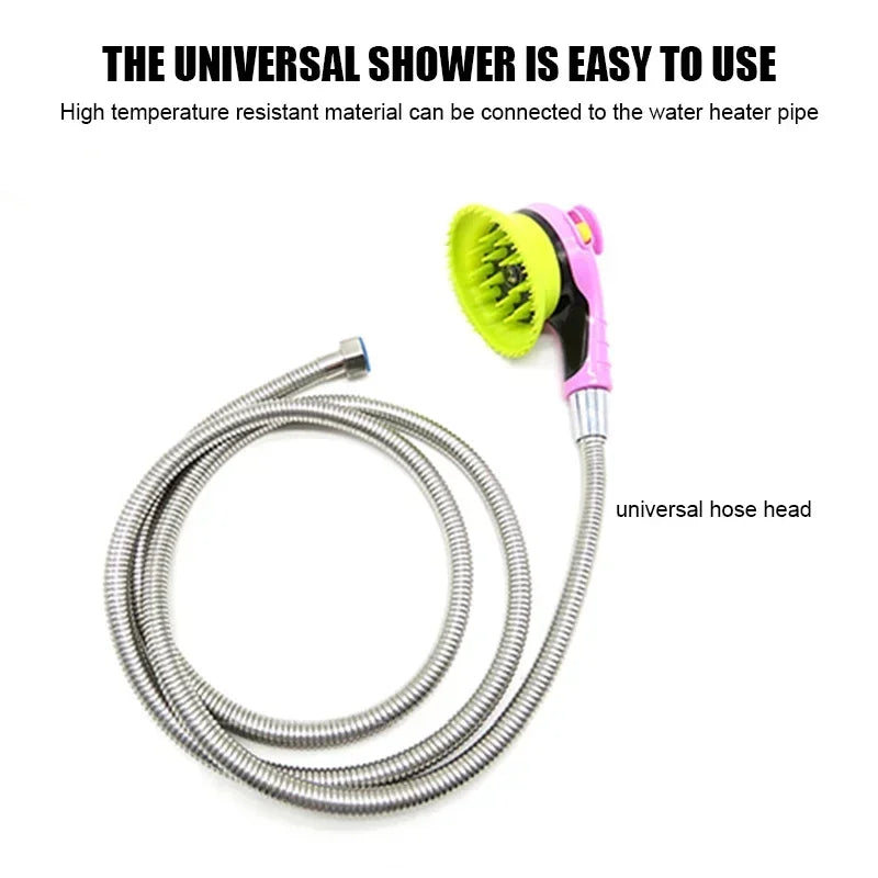 Pet Combing Massage Shower Head Bath Brush