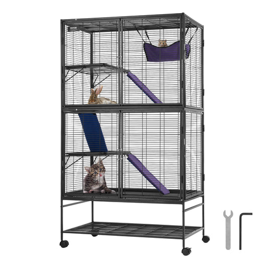 Rolling Metal Ferret Cage Large 4-Tier Cage
