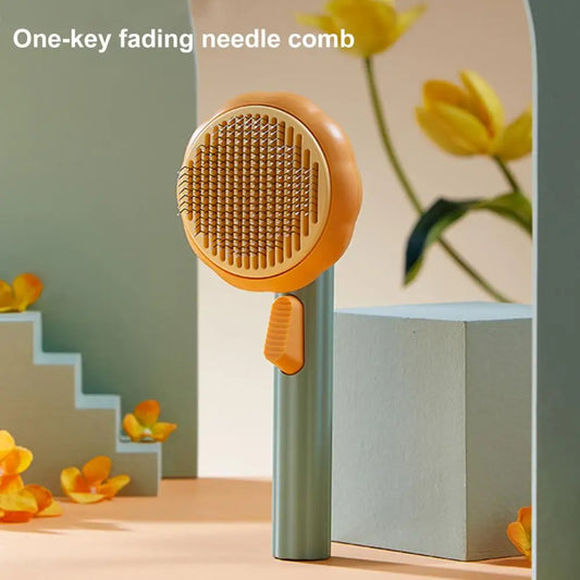 Pet Comb One-click Cleaning Button Hair Removal