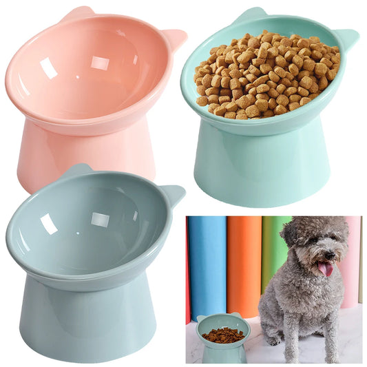 Tilted Cat Food Bowl Elevate Ergonomic Raised