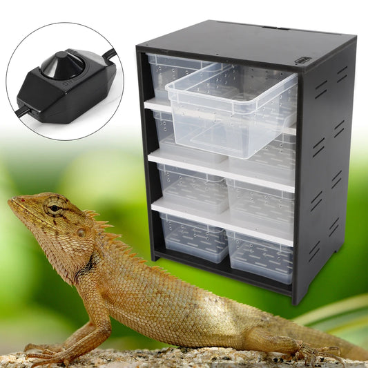 Multi-Layer Reptile Breeding Cabinet with 13W Heating Pad