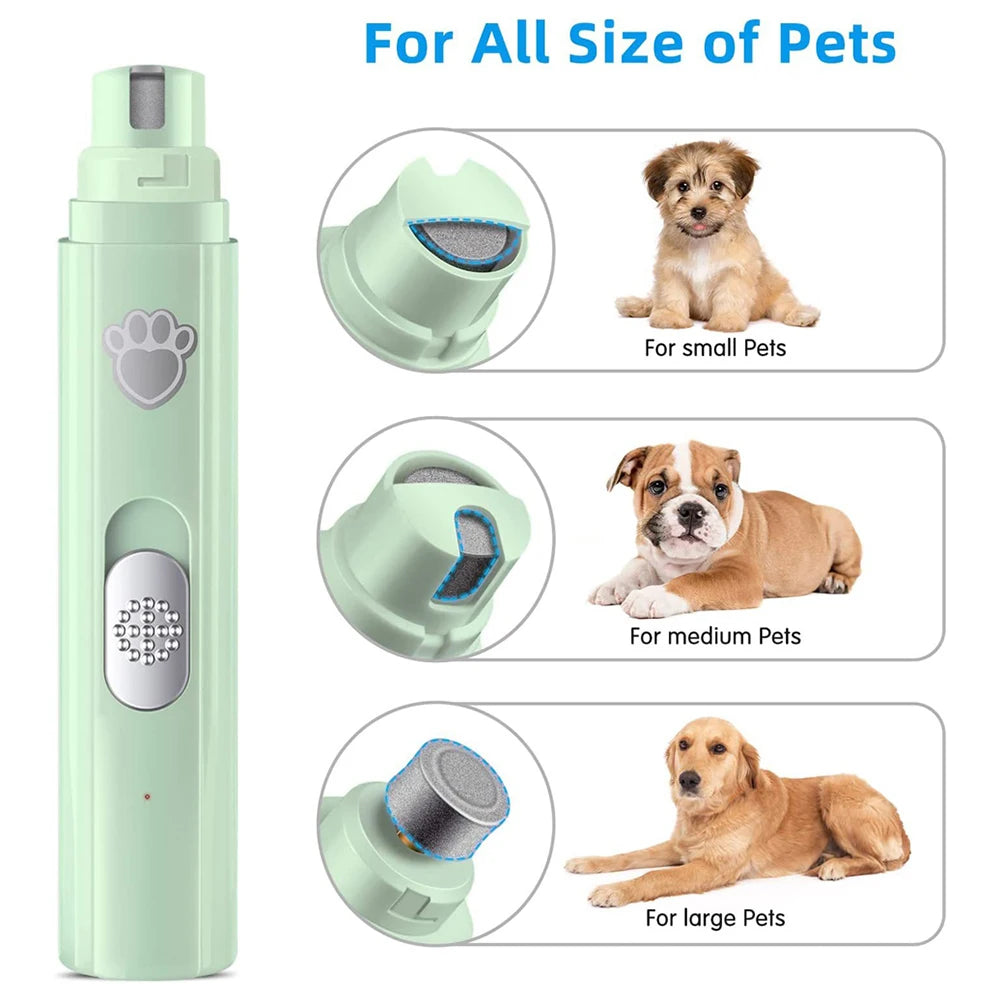 Electric Dog Nail Grinder USB Rechargeable LED